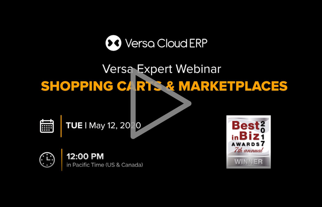 Versa Cloud ERP Expert: Shopping Cart & Marketplace