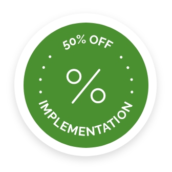 50% OFF Implementation